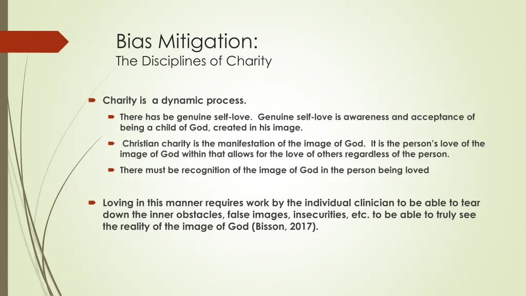 bias mitigation the disciplines of charity 2