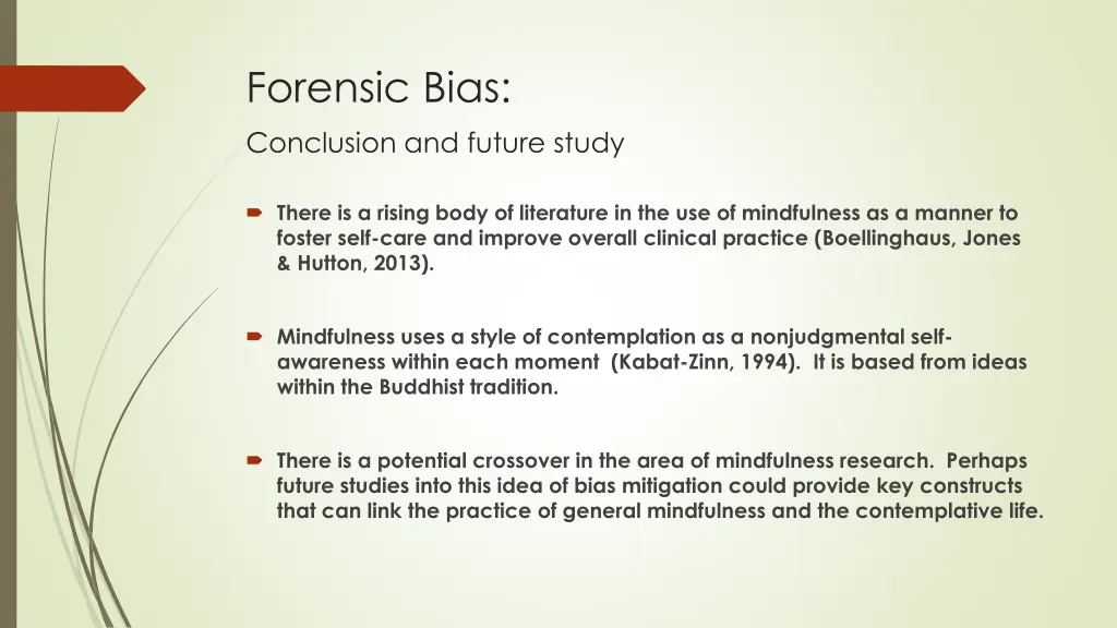 forensic bias conclusion and future study 1