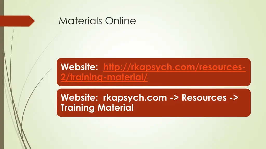 materials online