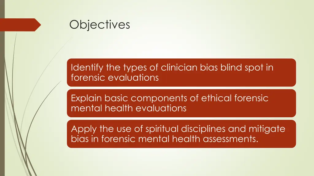objectives