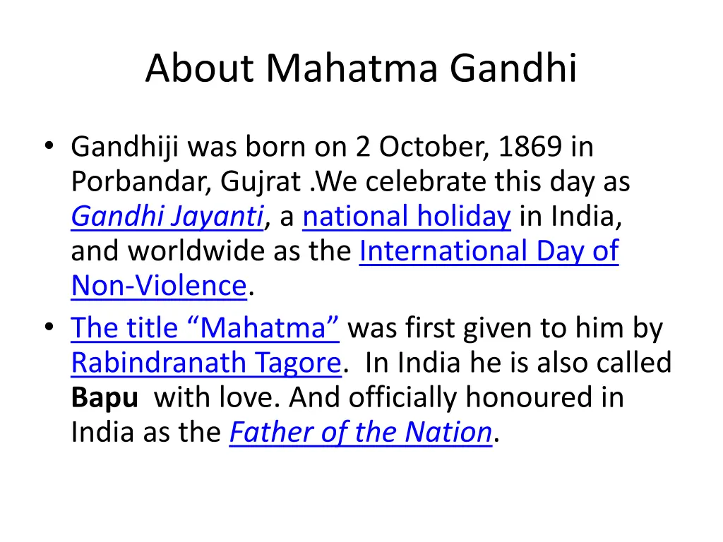 about mahatma gandhi