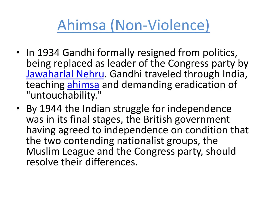 ahimsa non violence