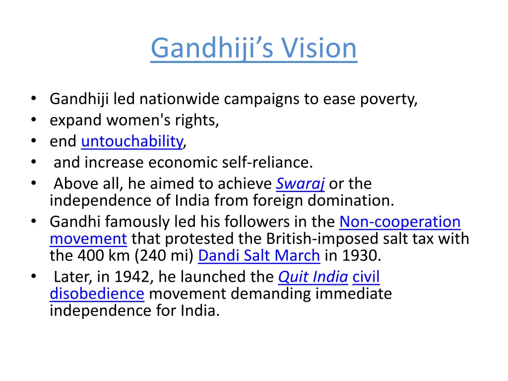 gandhiji s vision