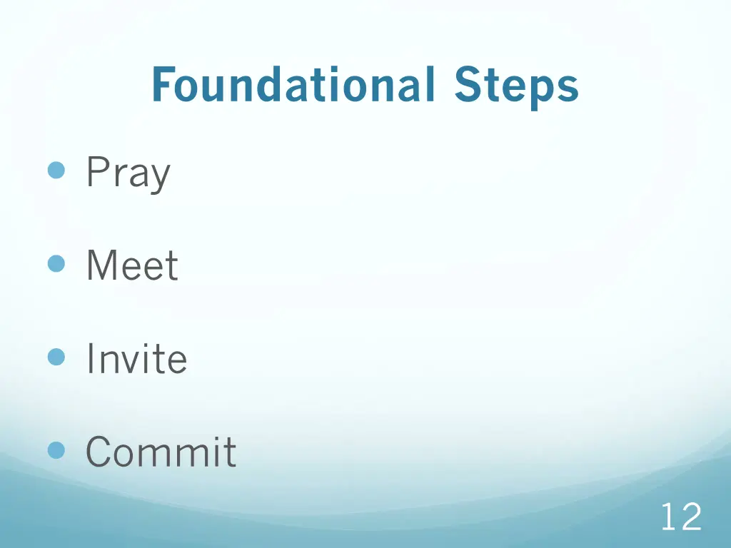 foundational steps