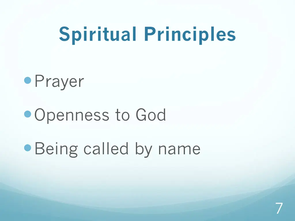 spiritual principles