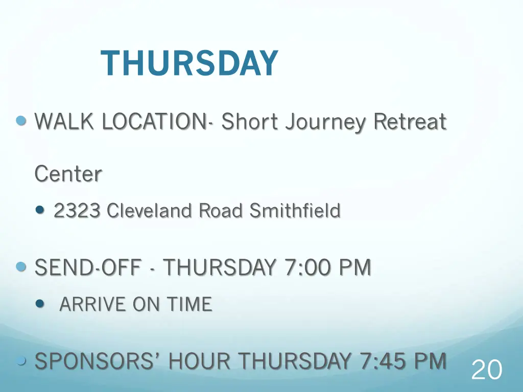 thursday