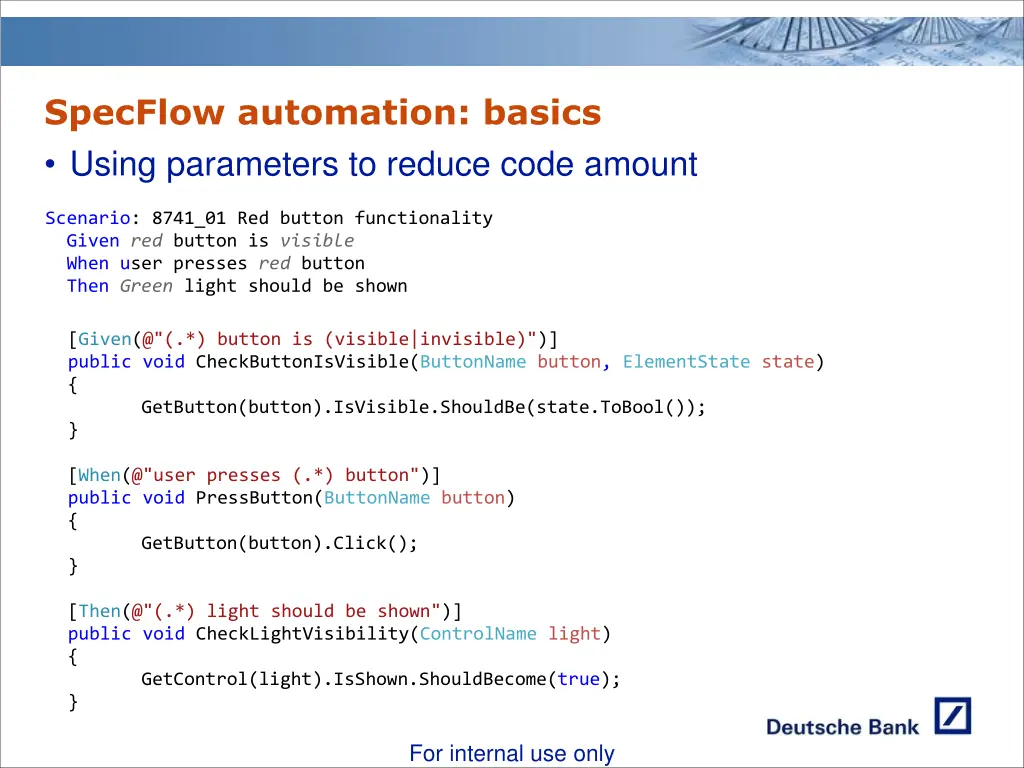 specflow automation basics using parameters