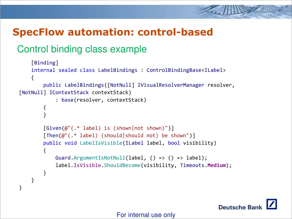 specflow automation control based 2