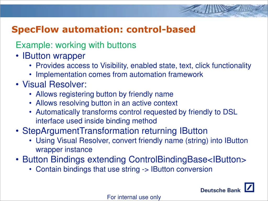 specflow automation control based
