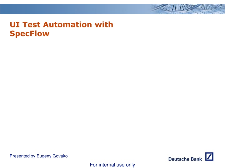 ui test automation with specflow