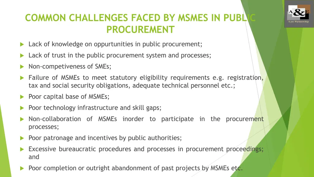 common challenges faced by msmes in public