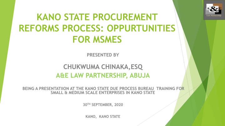 kano state procurement reforms process