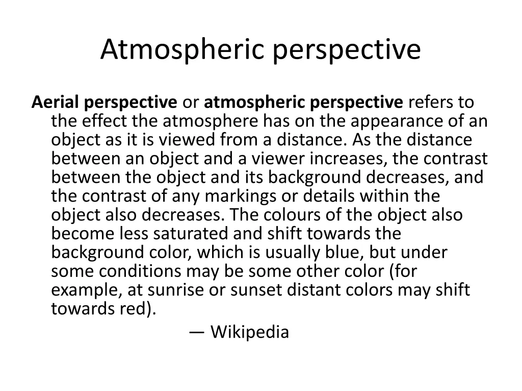 atmospheric perspective