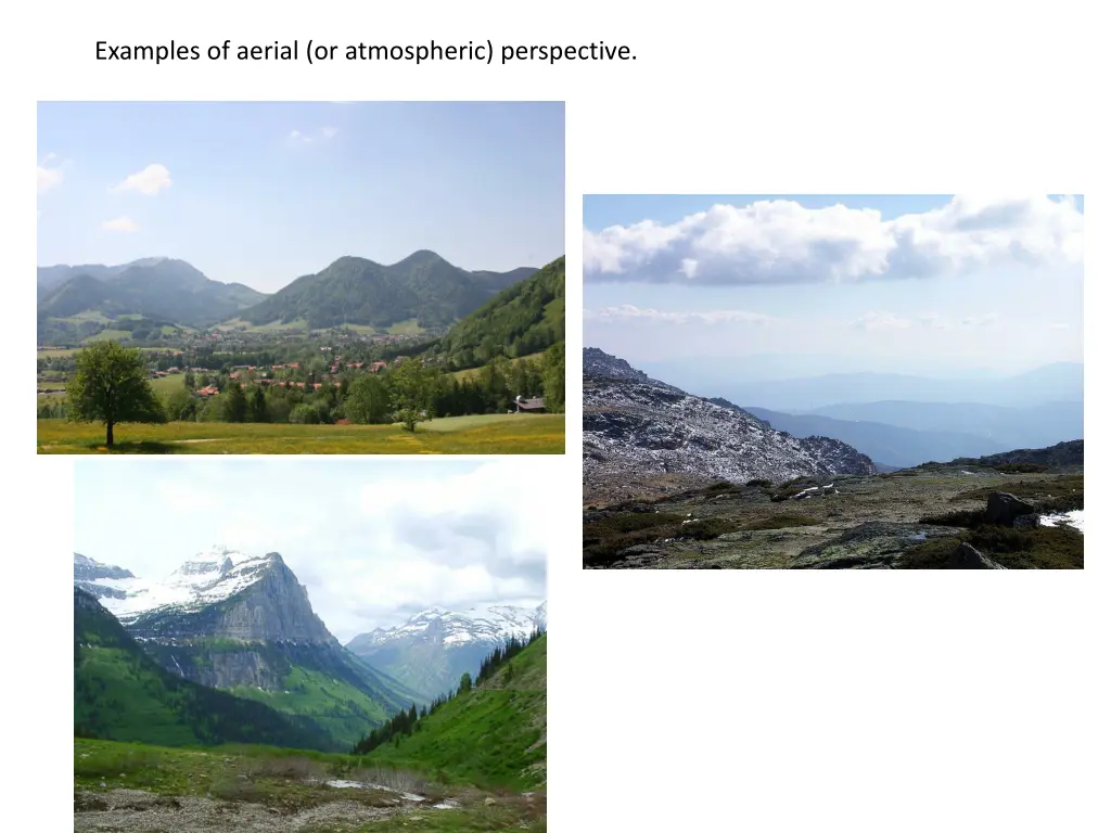 examples of aerial or atmospheric perspective
