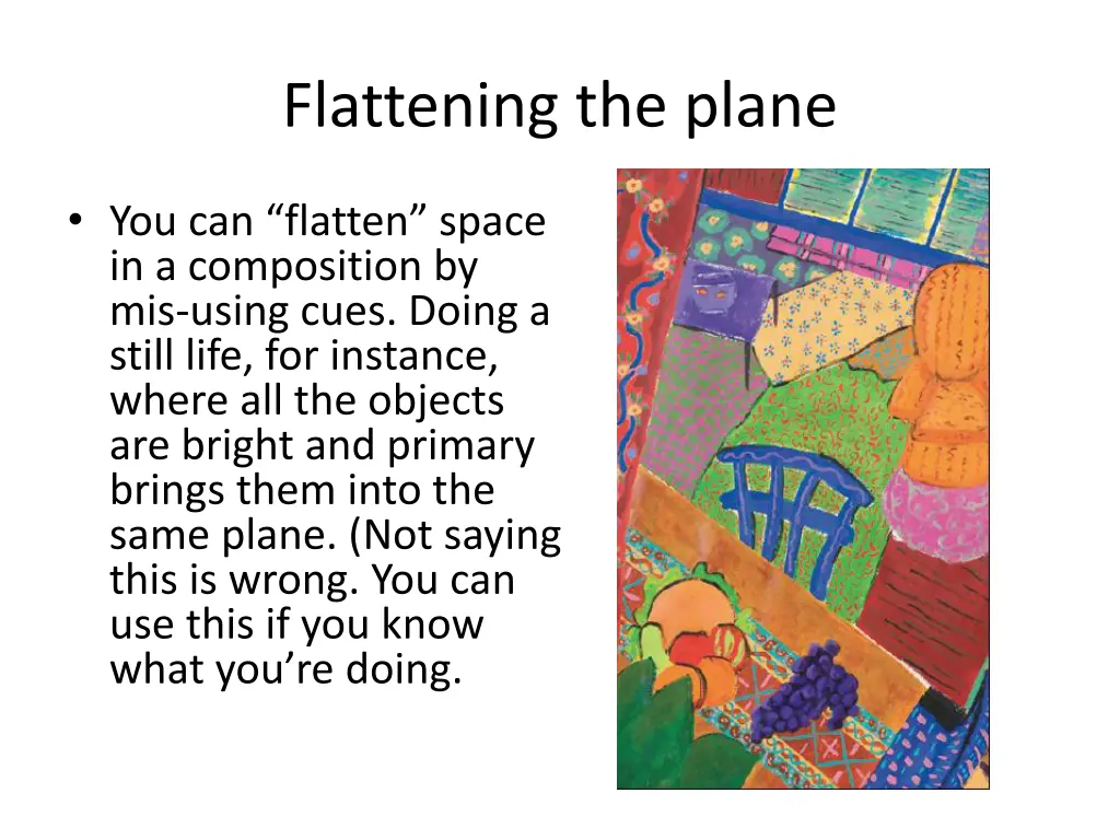 flattening the plane