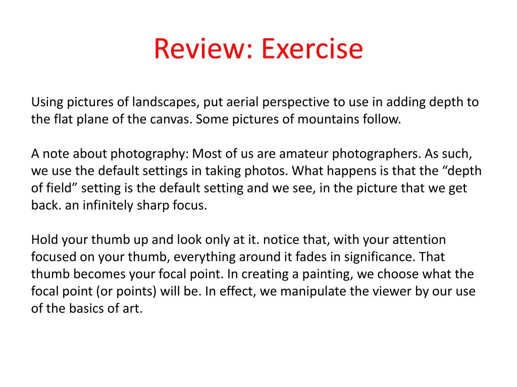 review exercise