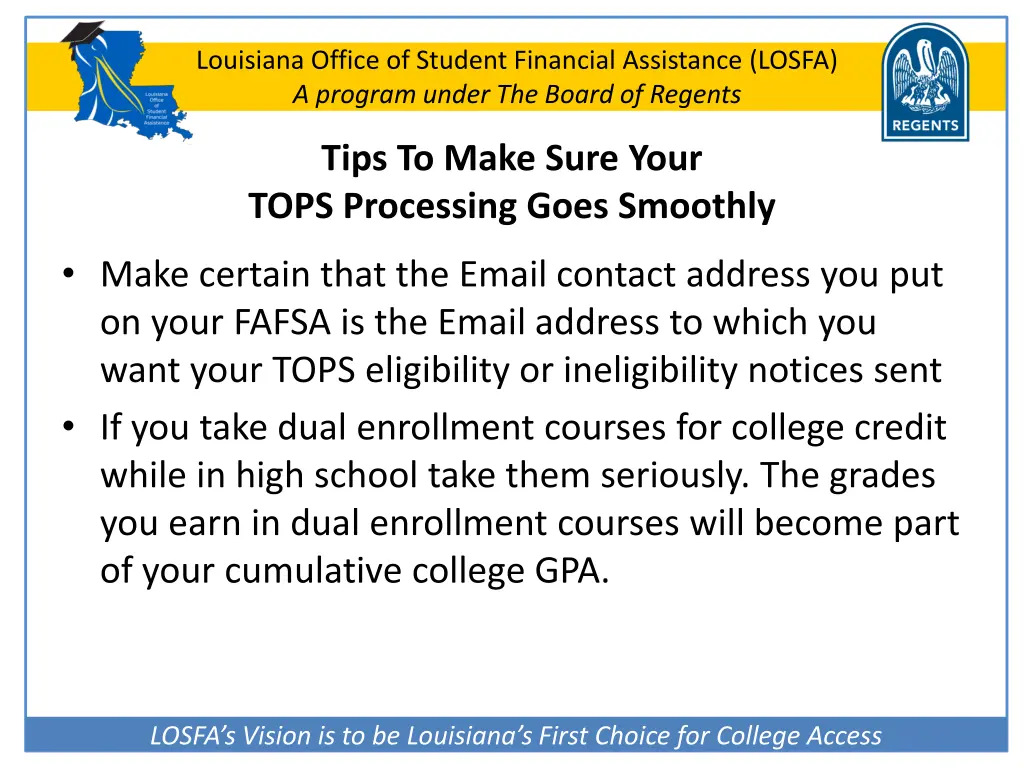 louisiana office of student financial assistance 25