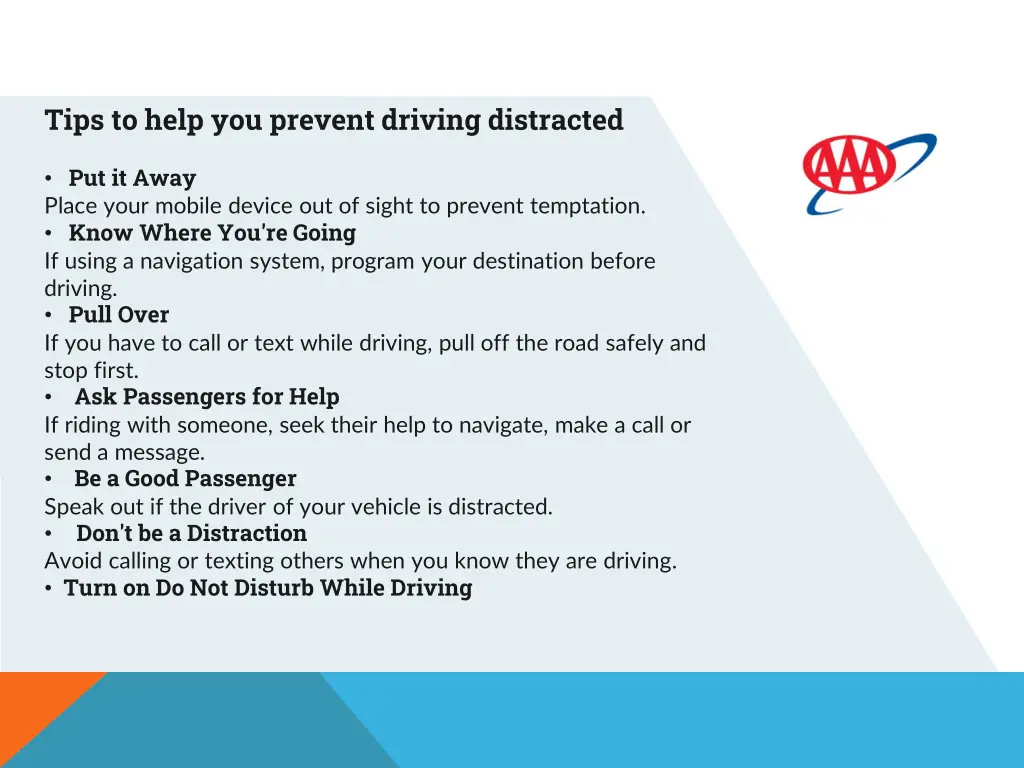 tips to help you prevent driving distracted