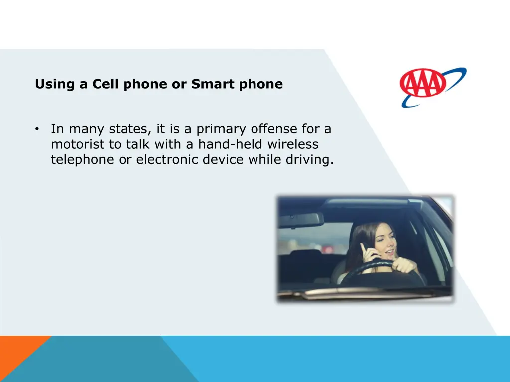 using a cell phone or smart phone