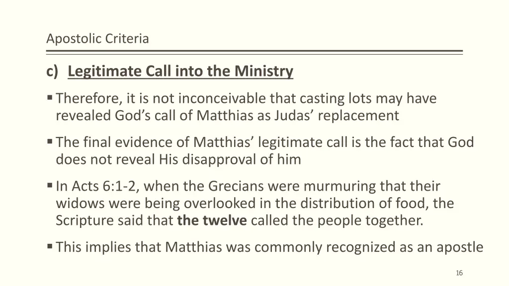 apostolic criteria 4