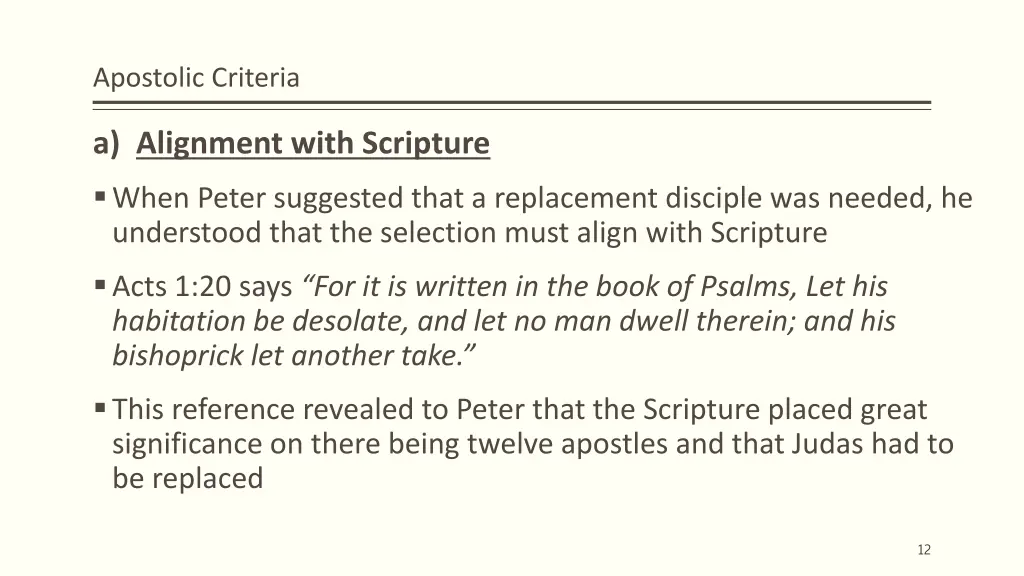 apostolic criteria