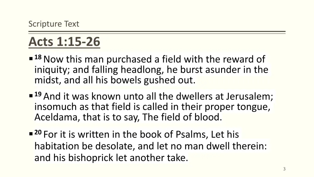 scripture text acts 1 15 26 18 now this