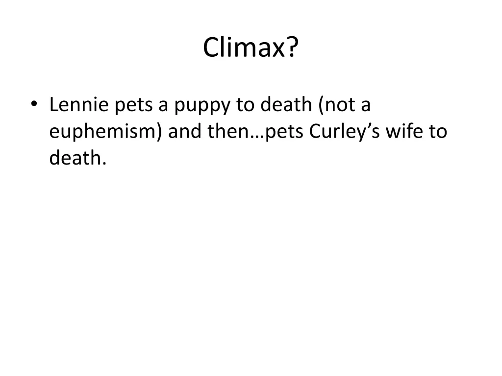 climax