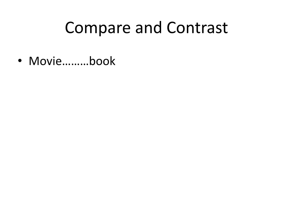 compare and contrast