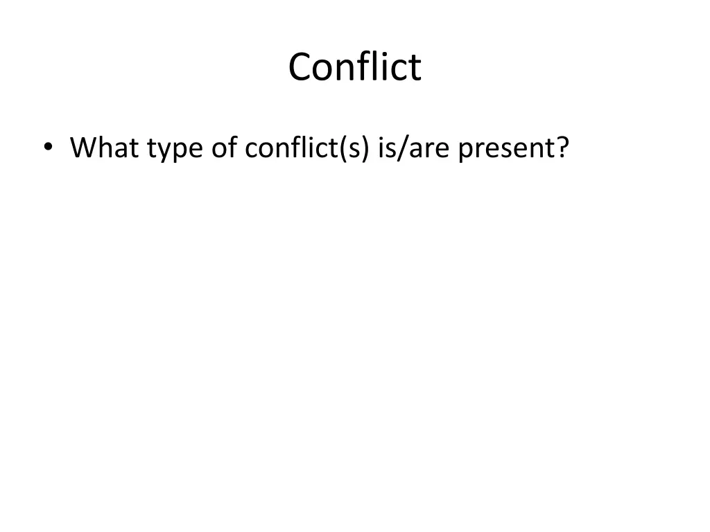 conflict