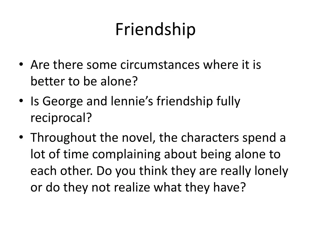 friendship