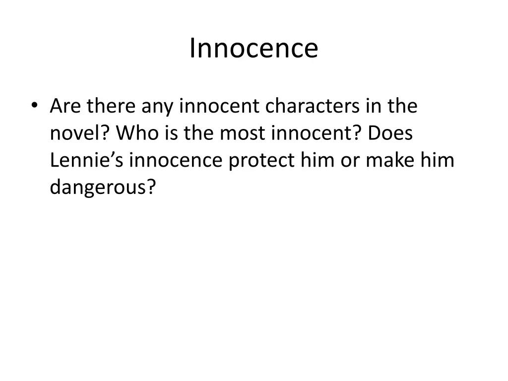 innocence