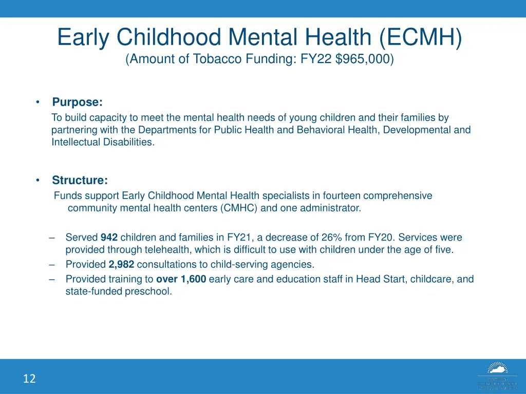 early childhood mental health ecmh amount