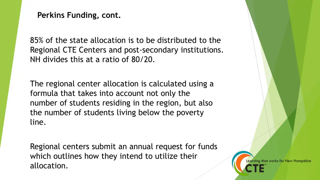 perkins funding cont