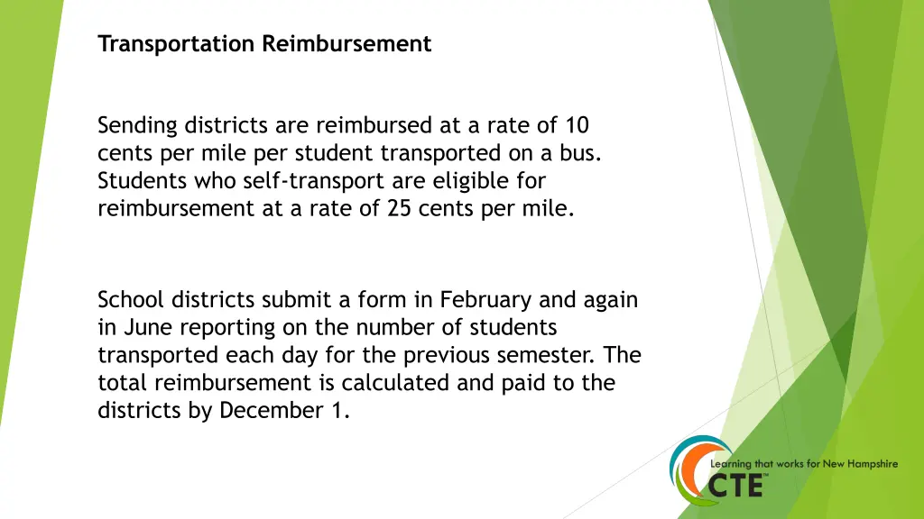 transportation reimbursement
