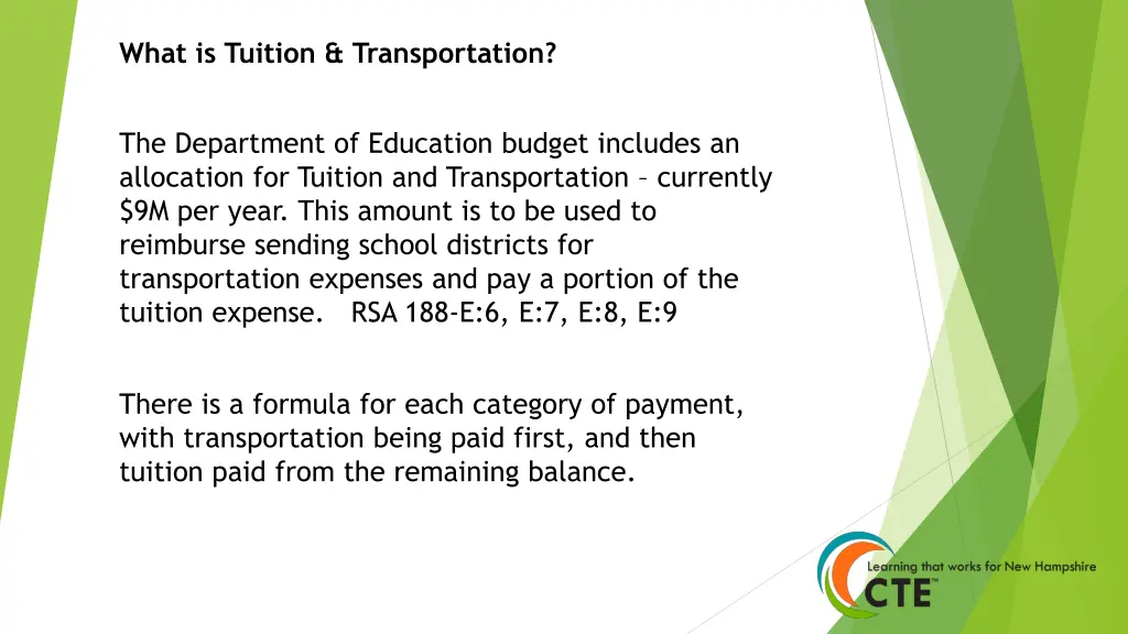 what is tuition transportation