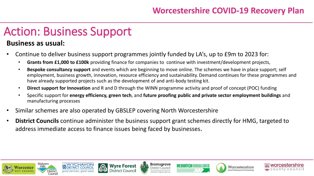 worcestershire covid 19 recovery plan 6
