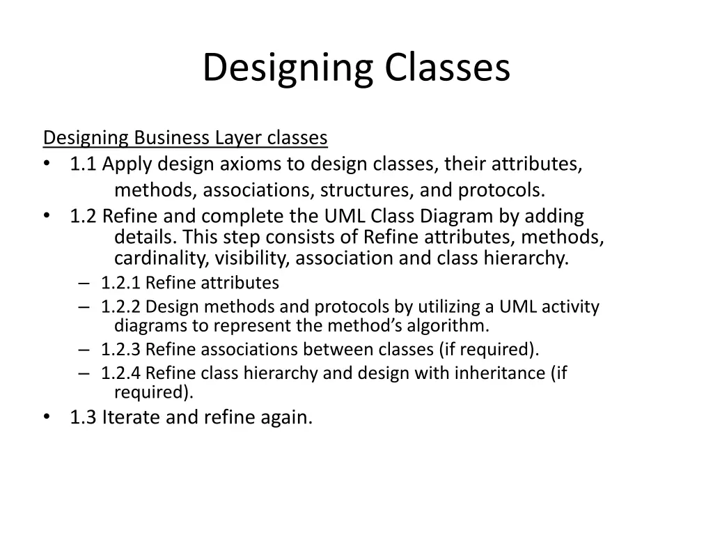 designing classes