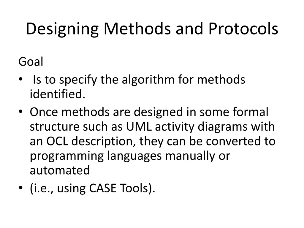 designing methods and protocols