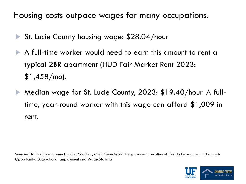 housing costs outpace wages for many occupations