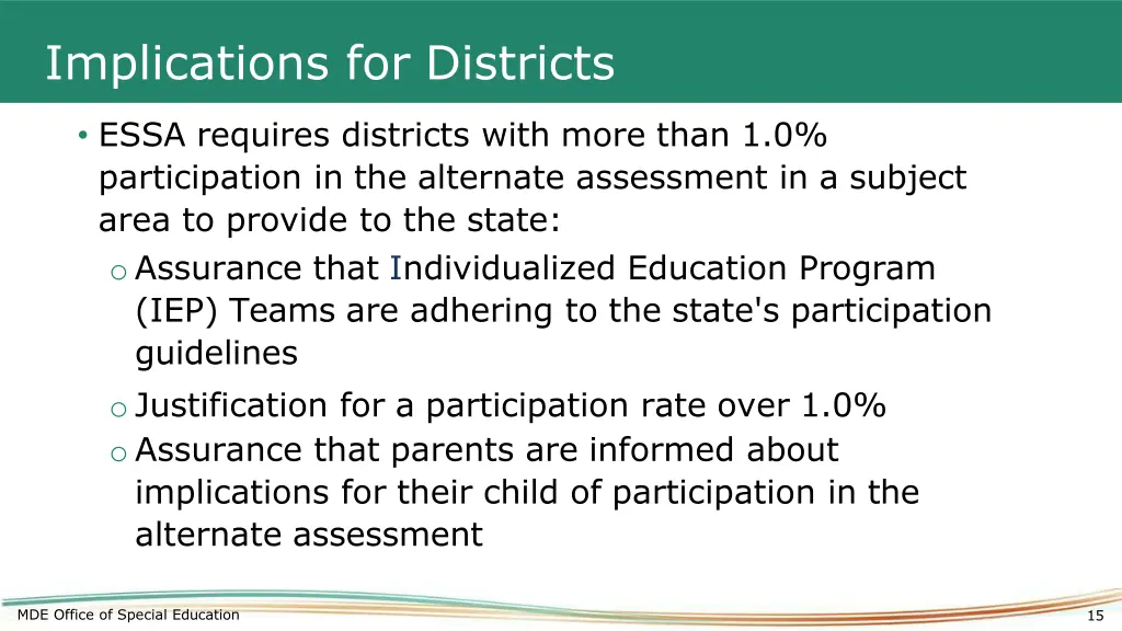 implications for districts