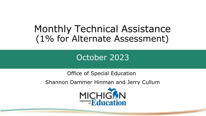 monthly technical assistance 1 for alternate