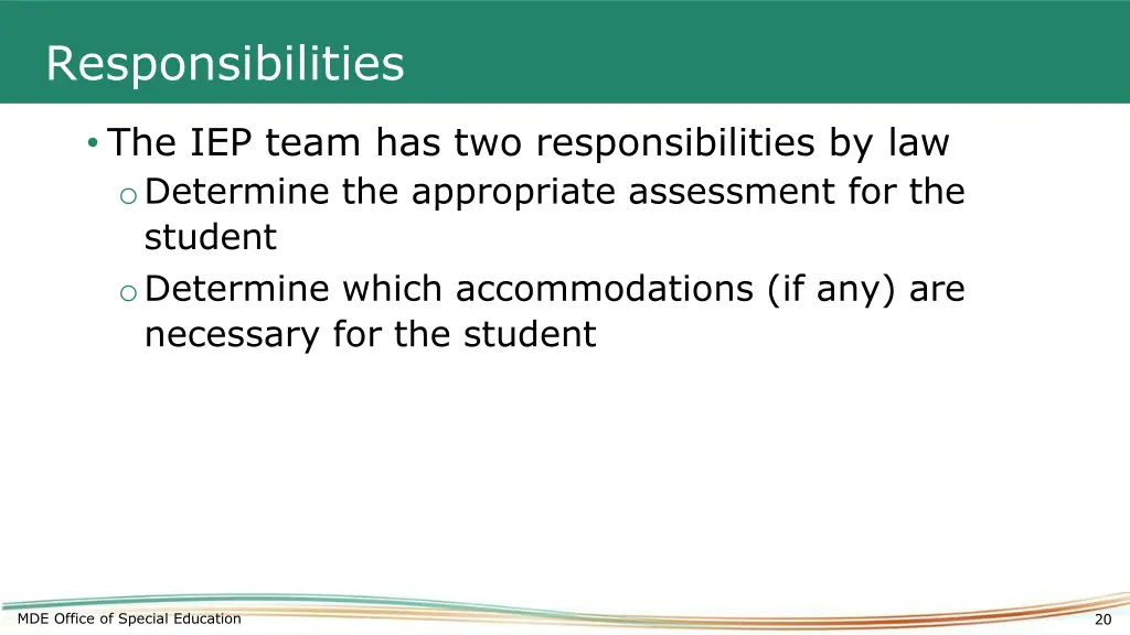 responsibilities