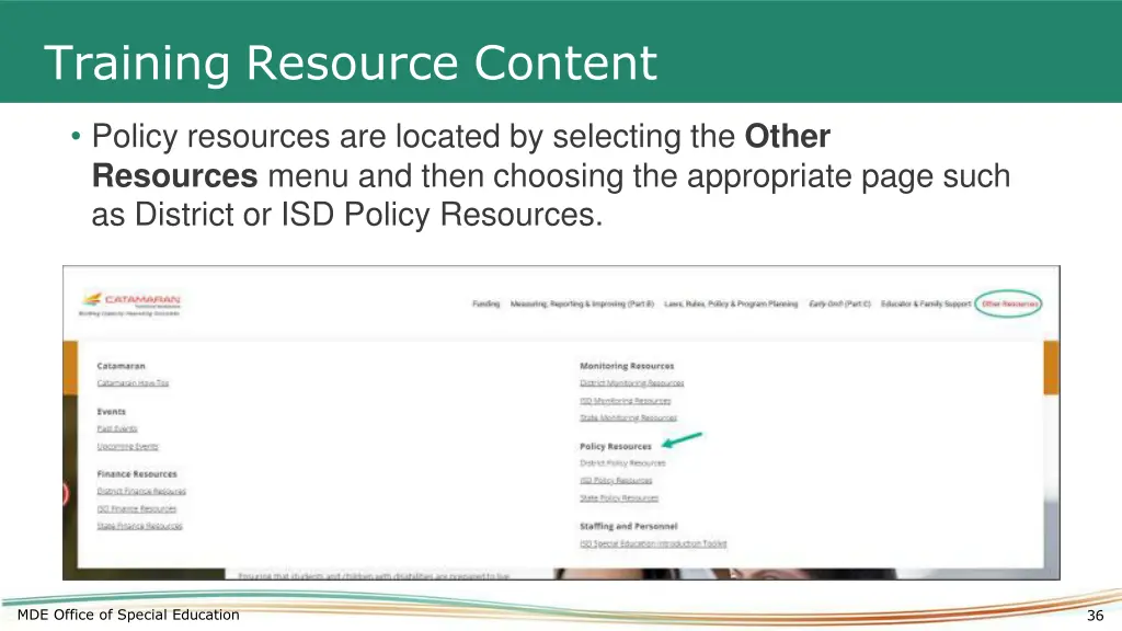 training resource content