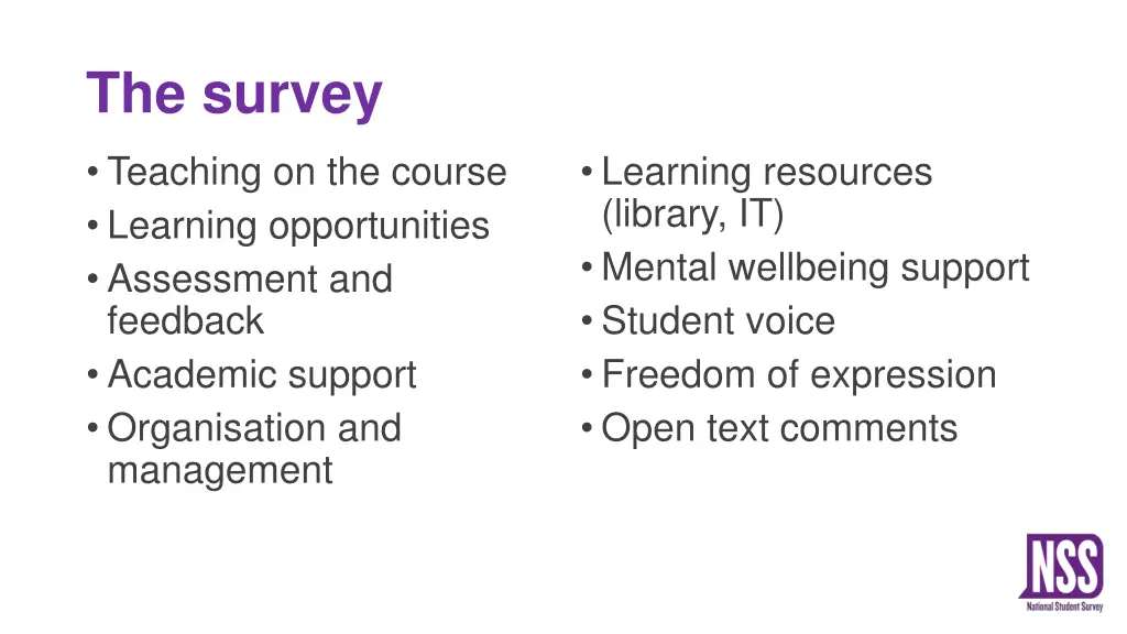 the survey