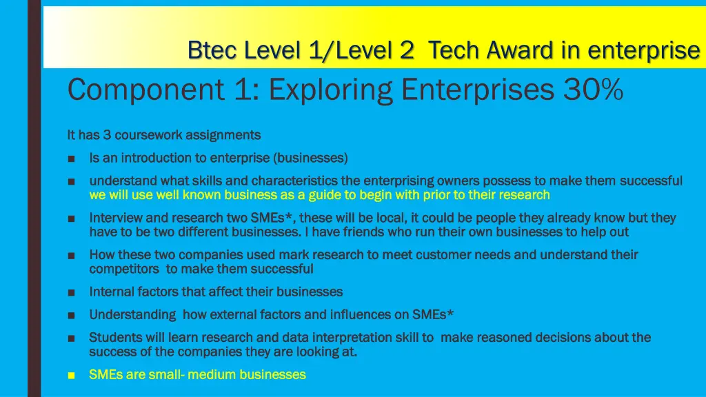 btec level 1 level 2 tech award in enterprise 1