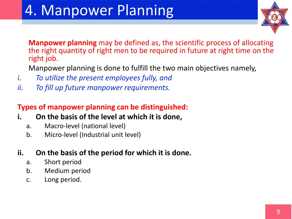 4 manpower planning