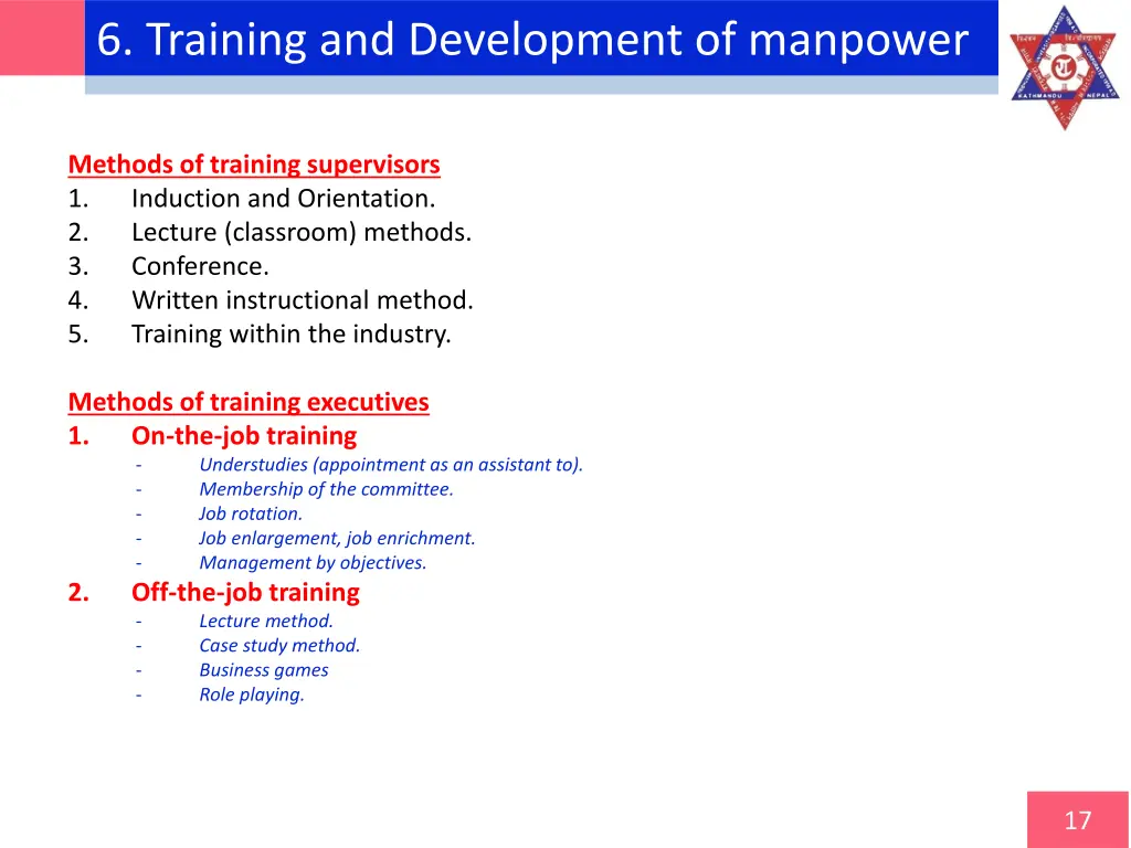 6 training and development of manpower 3