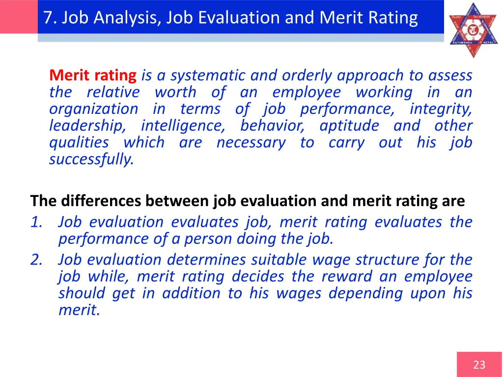 7 job analysis job evaluation and merit rating 5