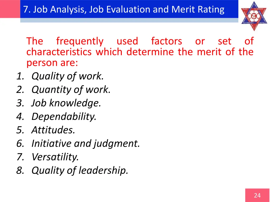 7 job analysis job evaluation and merit rating 6