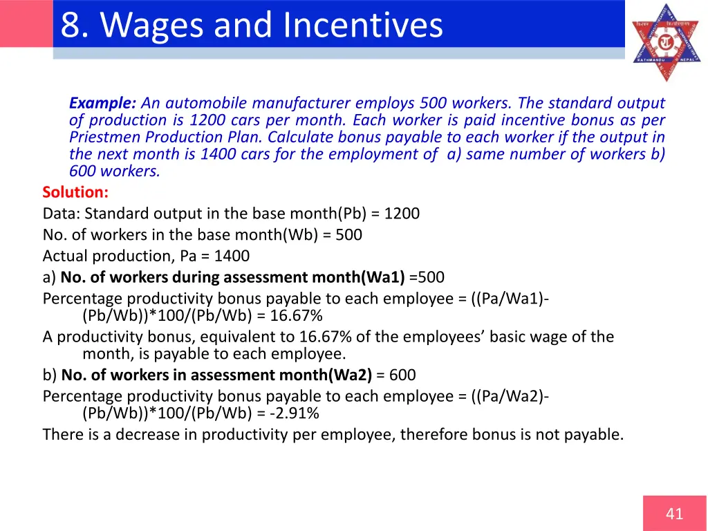 8 wages and incentives 15